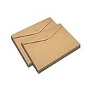 Funny live 10 Pcs A5 Kraft String Envelope File Folders Organizer for Projects | Contracts | Bills | Meeting Documents Pockets Office Supplies (Horizontal Version A5)