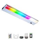Smart Under Cabinet Lights Hardwired White and Color Changing Dimmable Undermount Light Work with Alexa Google App Remote Control. Direct Wire Under the Counter Lighting for Kitchen Cabinets (24 Inch)