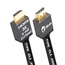 iBirdie 8K HDMI 2.1 Cable 6 Feet CL3 in Wall Rated 8K60Hz 4K120Hz eARC ARC HDCP 2.3 2.2 Ultra High Speed Compatible with Dolby Vision Roku Sony LG Samsung PS5 PS4 Xbox Series X RTX 3080 3090