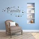 GADGETS WRAP Family Where Life Begins Love Never Ends Quote Wall Stickers Flower Butterfly Bird Vinyl Home Decoration Bedroom Living Room