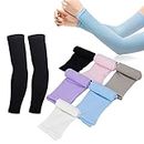 Kalpana's Cooling Arm Sleeves for Men & Women/UV Protection UPF 50 Long Arm Cover/Sleeves 6 Pairs Hand Cover Sleeves Sunblock Protecter for Running Driving Outdoor Sports