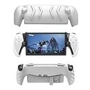 JOYTORN Full Protective Case Cover Compatible with Playstation Portal Remote Player,PS5 Portal Case with Detachable Front Shell,Back Case-Frosted Handheld Design(White)