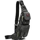 Nicgid Sling Bag Chest Shoulder Backpack Fanny Pack Crossbody Bags for Men (Black-1)