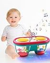 Baby Toys for 6 to 12 Months, Drum Musical Instruments Rotating Light Up Toys for 12-18 Months Kids, Tummy Time Toys for Baby 0-3-6-9 Months, Walker for Baby Boy Girl Toys 1 Year Old (Blue)