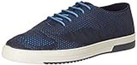 Amazon Brand - House & Shields Men's Perspire Blue/Navy Textile Sneakers_6 UK (AZ-HS-006)