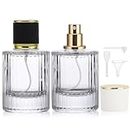 Segbeauty Perfume Containers Refillable, 2 Pcs 50ml Glass Perfume Atomizer, Portable Perfume Spray Bottle, Perfume Sprayer for Men and Women