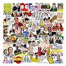 Pack of 57 Mix TV Shows, Movie, Anime Vinyl Stickers for Laptop, iPhone, Water Bottles, Computer - Friend, Big Bang, Office
