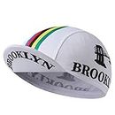 BikingBros Brooklyn White Cycling Cap - Retro Cycling Hat-Under Helmet - Cycling Helmet Liner Breathable&Sweat Uptake