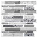 Peel and Stick Backsplash Tile Wall Ash Gray Style 12 in. x 12 in. (10-Pack)