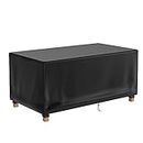 DUDSOEHO Patio Table Cover 100% Waterproof, 72x47x28 inch Outdoor Table Cover Rectangular, Patio Furniture Cover for Dinning Furniture, Picnic Coffee Tables Chairs and Sofas, Black