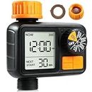 PISKOAN Sprinkler Timer,Water Timer Programmable Garden Outdoor Hose Feature Timer with Rain Delay/Manual/Automatic Watering System for Lawns Pool (1 Outlet)