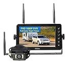 Haloview BT7 RV Backup Camera Wireless FHD 1080P DVR Rearview Full-Color Night Vision Cam and 7" Monitor System Adapter for Furrion Pre-Wired RV,Truck,Trailer,Truck,Camper,Van,Pickup