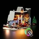 LocoLee Kit d'éclairage à LED pour Lego Santa's Visit 10293 (Modèles Non Inclus), Lumière Compatible with Lego 10293 Blocs de Construction Modèle (Version télécommande)