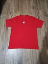 APPLE Store T-Shirt Embroidered Centre Logo Knit Tee Employee Red | Size XL