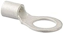 Uninsulated Ring Terminal, 8 Wire Size, 3/8" Stud Size, 0.591" Width, 1.161" Length