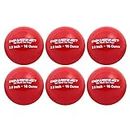 PowerNet 2.8" Weighted Hitting Batting Training Balls (6 Pack) | 16 oz Red | Build Strength and Muscle | Improve Technique and Form | Baseball Size | Enhance Hand-Eye Coordination