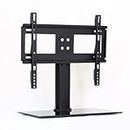 Gadget Wagon 43-75" LED TV Desk Mount Table top Stand Base with Bracket, Tempered Glass Base