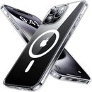 Funda magnética transparente MagSafe para Apple iPhone 15 14 11 12 13 Pro 14 Pro Max