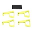 ciciglow Simple Feet for PS4 Pro, 4pcs Bracket Stand for PS4 Pro Accessories, Anti Slip Feet Stand Console Game Machine Cooling Legs, for Elevate Your for Ps4 Pro Console (Yellow)
