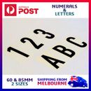 60mm 85mm Black Numerals Numbers & Letters for Door Letterbox Wall Plaque AU