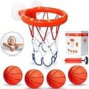 MARPPY Bath Toys, Bathtub Basketball Hoop for Toddlers Kids, Boys and Girls with 4 Soft Balls, Mold Free & Strong Suction Cup, Bathtub Shooting Game & Fun Toddlers Bath Toys for Boys or Girls