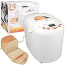 MasterChef Bread Maker- 2-Pound Programmable Machine w 19 Settings & 13-Hour Delay Timer- Automatic 3 Mode Crust, Baker Healthy Fresh Gluten Free, FREE Recipe Guide, Spring Summer Gift