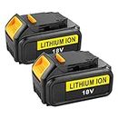 Energup 2 x 18V 5.0Ah Baterías de Ion Litio para DeWalt 18V Batería DCB182 DCB184 DCB201 DCB185 DCB205
