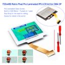 White lens-V5 Pre-Laminated 720x480 Retro Pixel Drop In IPS LCD+Shell For GBA SP