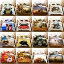 2Pcs 3Pcs Pets Bedding Set My Dogs Quilt Duvet Cover Single Double King Size UK