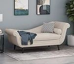 Wood Art City 2-Seater Rosewood Settee Sofa Diwan Couch Chaise Lounge (Beige, Off White) 2-Person Sofa