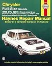 Chrysler Full-Size Front Wheel Drive Automotive Repair Manual