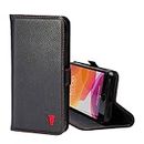 TORRO Phone Case Compatible with iPhone SE/8/7 – Premium, Genuine Leather Cover with Card Slots and Horizontal Viewing Stand (Black)