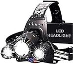 DanForce Headlamp. USB Rechargeable LED Head Lamp. Ultra Bright CREE 1080 Lumen Headlamp Flashlight + Red Light. HeadLamps for Adults, Camping, Outdoors & Hard Hat Light. Zoomable IPX54 Headlight