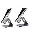Lepose 4mm Thickness Metal Stand Holder for Mobile Phone and Tablet (Up to 10.1 inch) - Silver Pack of 2