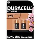Duracell 123 Pile lithium haute puissance 3V, lot de 2 (CR123 / CR123A / CR17345), pour caméras Arlo, capteurs, verrous sans clé, flashs photo et lampes de poche