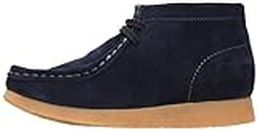 Clarks - Kids Wallabee Boot, Color Navy Suede, Size: 12 W US Little Kid