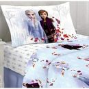 Disney Bedding | Disney Frozen 2 Elsa Anna Twin Sheet 3 Pc Set Microfiber - New | Color: Blue/White | Size: Twin