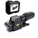 558 Reflex Sight and G33 Magnifying Glass,Red Dot Holographic Sight Scope Reflex Sight and Magnifier Combo. (Black)