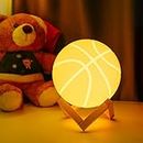 Olee Odee Basketball Night Light, Valentines Day Gifts for Him Basketball lamp Light for Kids Room with Remote Control 16 Colors Changing Sport Fan Room Decoration Gifts for Boy Kids (4.7 inch)