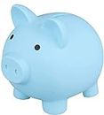 TSUSF Piggy Banque Pigie Pig Money Bank Adultes Piggy Banque Coffret Coori Banque Plastique Boîte De Pièces De Monnaie pour Garçons Filles Enfants (Color : Blue, Size : Large)