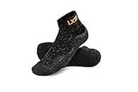 Lxso Mens Womens Minimalist Barefoot Socks Shoes Non-Slip Water Shoes Fitness Sports Shoes Lightweight & Ultra Portable, Black/Green, 10-10.5 Women/8.5-9 Men