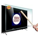 JBM MART 40 inch LED/LCD TV Display Screen Protector Glass TV Guard 9H Anti Scratch Build with Non Breakable Heavy Glass