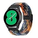 ZZMY 20mm Watch Strap Nylon Compatible with Samsung Galaxy Watch 6/ Galaxy Watch 4 Classic/Galaxy Watch 5 Pro,Huawei Watch GT 3 42mm,Amazfit GTS 4/Bip Braided Elastic Replacement Band (No Watch)