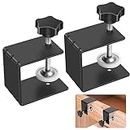 EEEKit 2Pcs C-Clamp,Heavy Duty C-Clamp Base Stand Stainless Steel Tiger Clamp,Drawer Front Clamp Metal Desk Mounting Clamp for Woodworking Fixed Repair Home Improvement