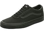 Vans Men's Mn Ward Sneaker, Black Canvas Black 186, 10 UK