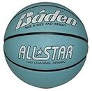 Baden Women's Light All Star Deluxe Rubber Basketball, Indoor and Outdoor Ball, Blue and White, Size 6