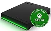 Seagate Game Drive for Xbox 2TB External Hard Drive Portable HDD - USB 3.2 Gen 1, Black with Built-in Green LED bar, Xbox Certified, 3 Year Rescue Services (STKX2000400)