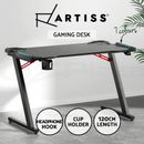 Artiss Gaming Desk Computer Desks Table Study Home Ofiice RGB LED Light 120CM