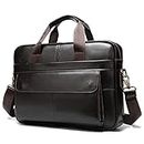 CCAFRET Sacoche Ordinateur MenBriefcases Bag Men Genuine Leather Laptop Bag Man Leather Office Business Bags for Document