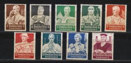 Germany 1934 MNH Mi 556-564 Sc B59-B67 Various professions Luxe / 02 **
